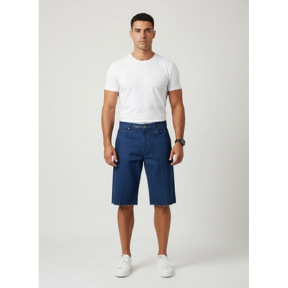 Wrangler Leon Bridges Loose Fit Shorts Men Size 36 Blue Regular Fit Denim NEW